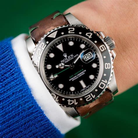 rolex leather strap